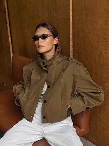 Cropped Trench Jacket