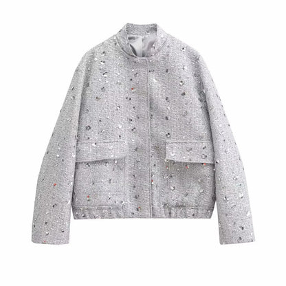 Sequin Cropped Jacket