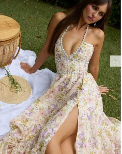 Elegant Printed Camisole Dress