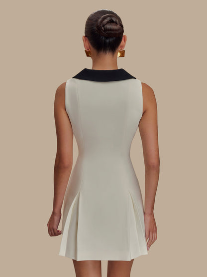 Classic Dress with Lapel Collar