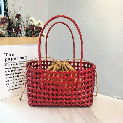 Skeleton Mesh Plastic Woven Bag