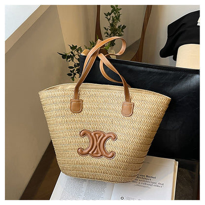Braided Shoulder Crossbody Tote Bag