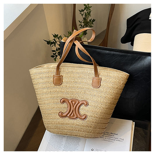 Braided Shoulder Crossbody Tote Bag