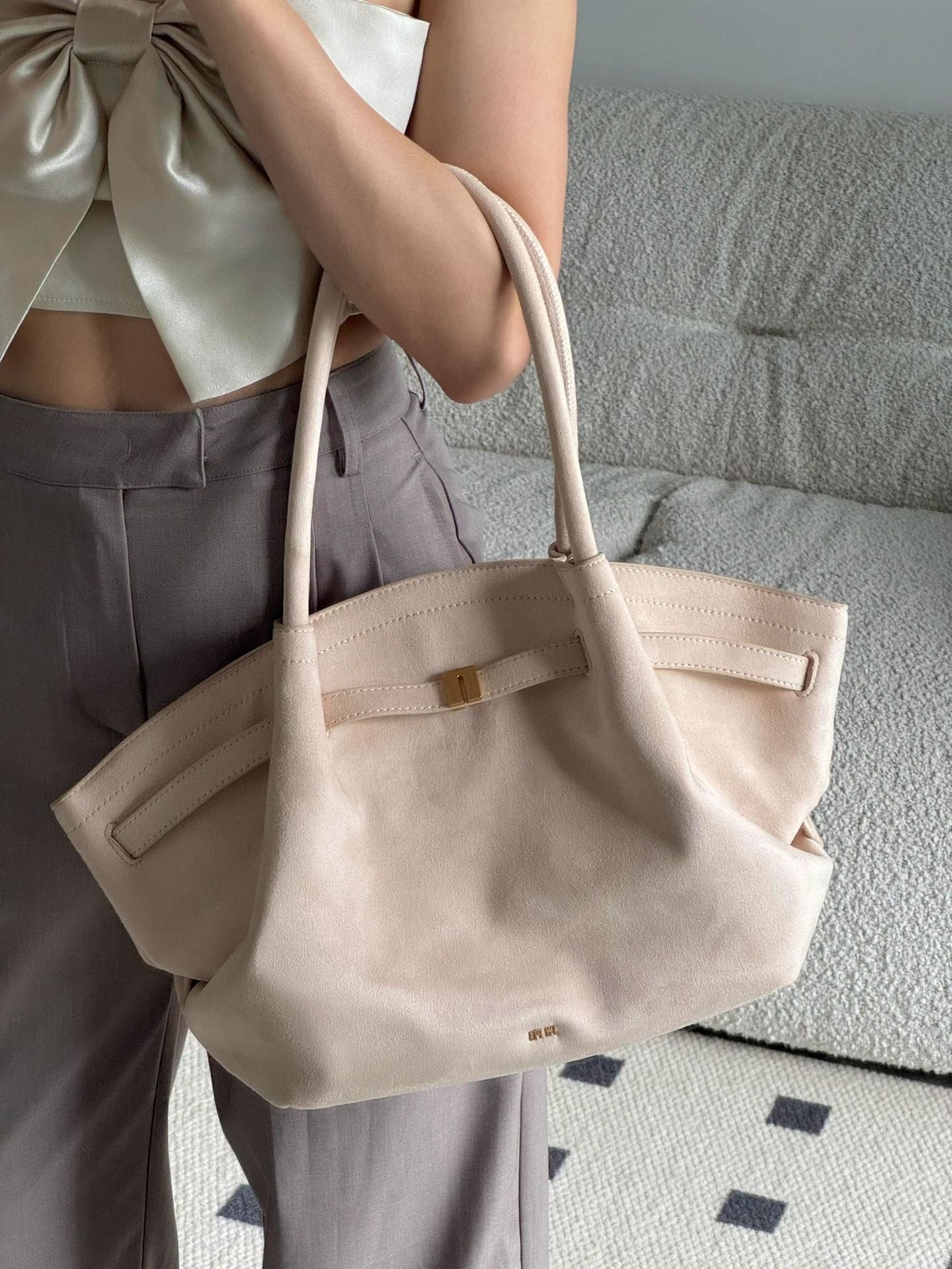 Soft Leather Dumpling Tote Bag