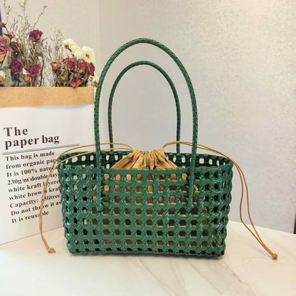 Skeleton Mesh Plastic Woven Bag