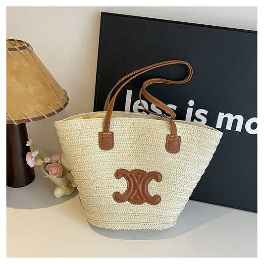 Braided Shoulder Crossbody Tote Bag
