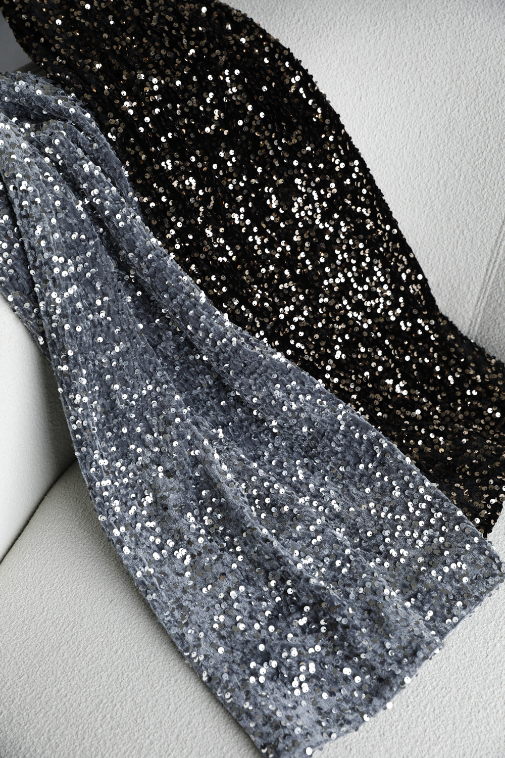 Shimmering sequin midi skirt