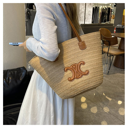 Braided Shoulder Crossbody Tote Bag