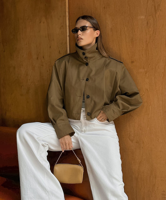 Cropped Trench Jacket