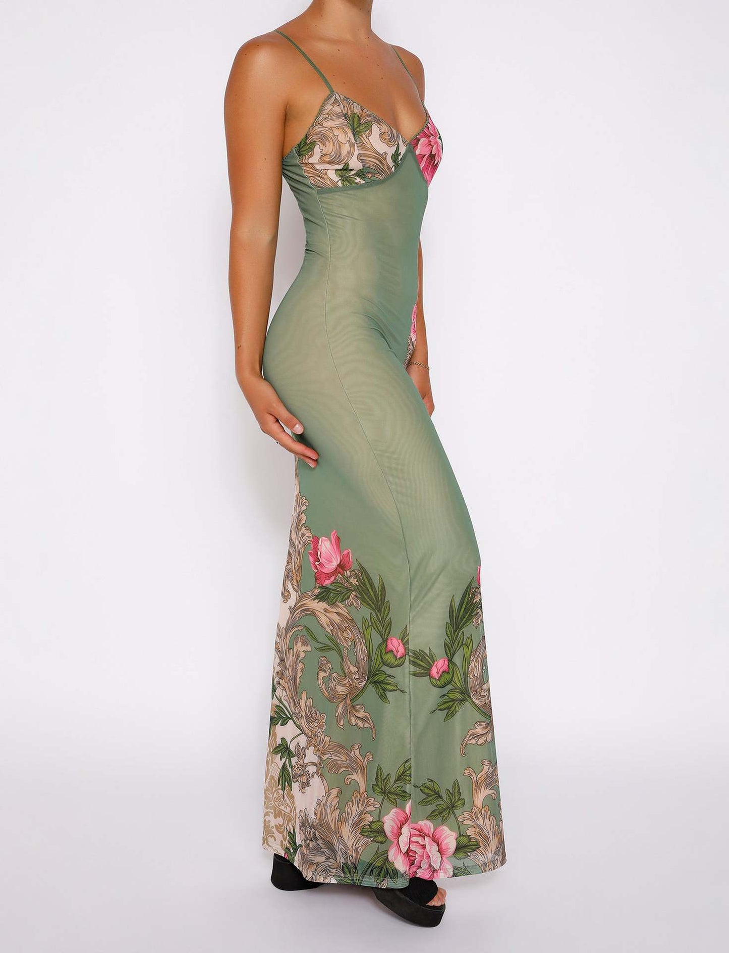 Chic Printed Sling Dress