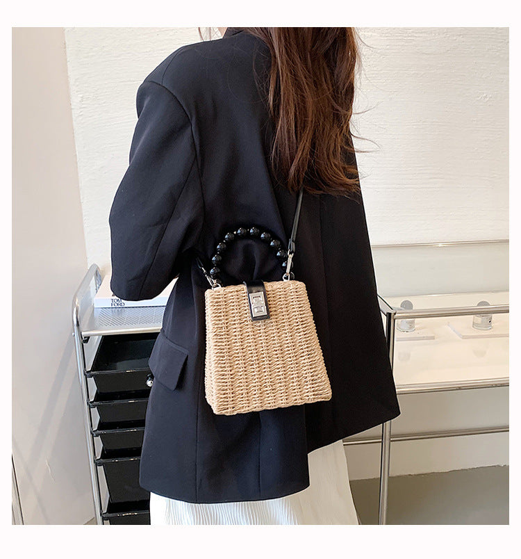 Fashionable beaded handbag