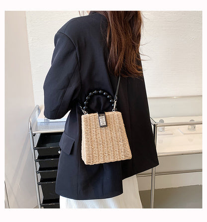 Fashionable beaded handbag