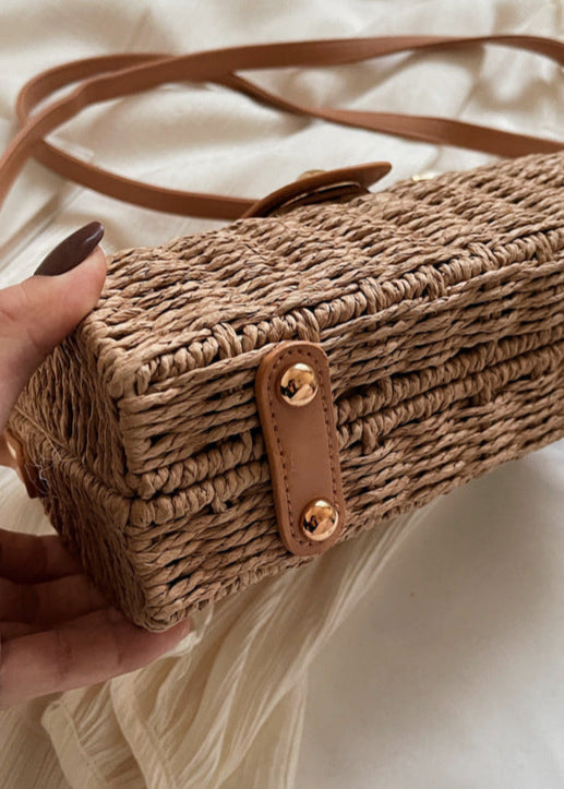 Fashion Commuter Woven Straw Crossbody & Handbag