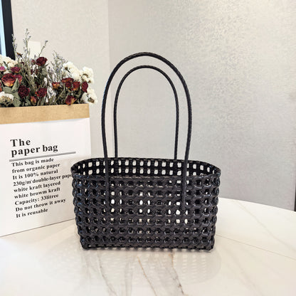 Skeleton Mesh Plastic Woven Bag