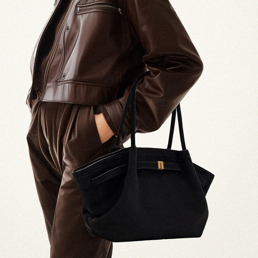 Soft Leather Dumpling Tote Bag