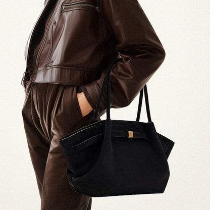 Soft Leather Dumpling Tote Bag