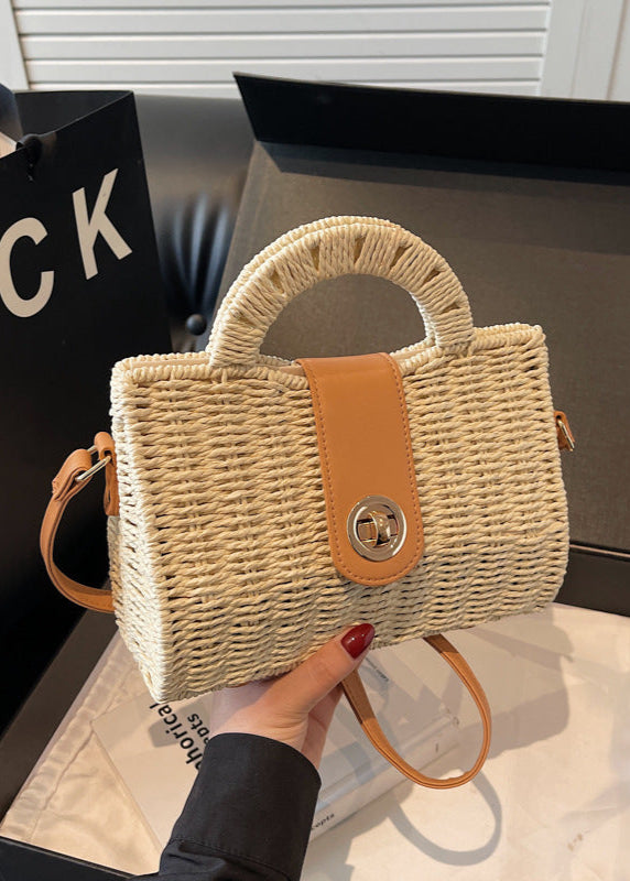 Fashion Commuter Woven Straw Crossbody & Handbag