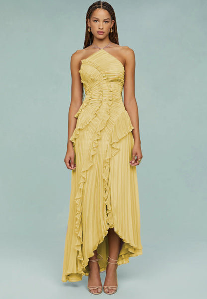 Ethereal Pleated Strappy Dress