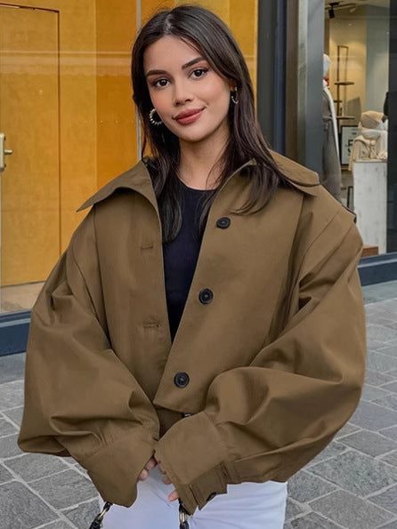 Cropped Trench Jacket