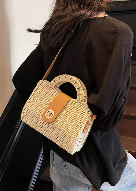 Fashion Commuter Woven Straw Crossbody & Handbag