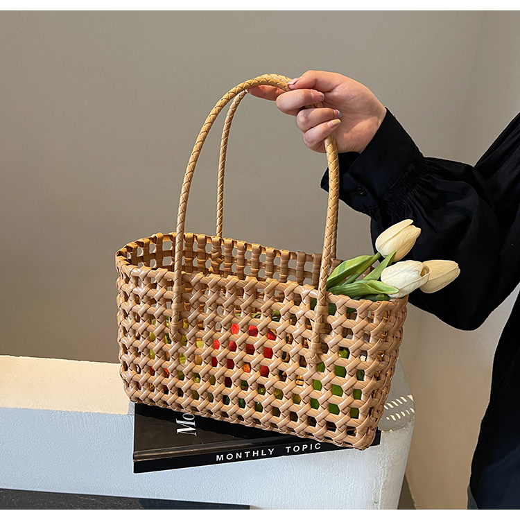 Skeleton Mesh Plastic Woven Bag