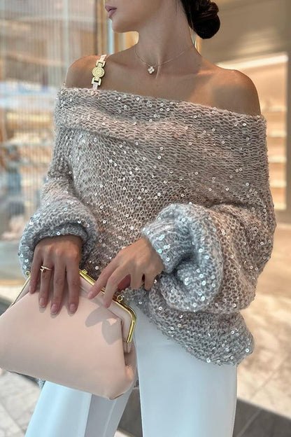 Glam Zipper Knit Cardigan