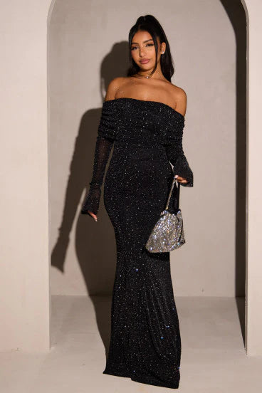 Glimmer Glam One-Shoulder Dress
