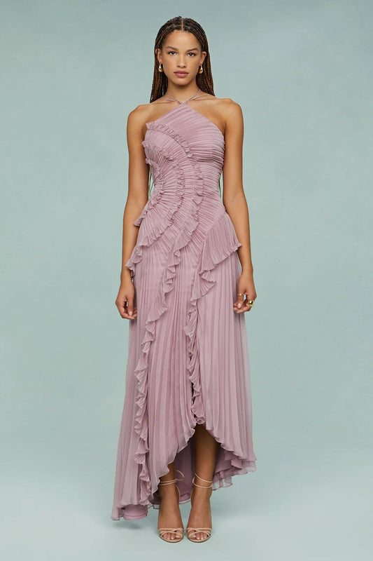 Ethereal Pleated Strappy Dress