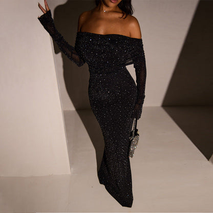Glimmer Glam One-Shoulder Dress