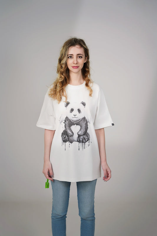 Panda Pattern Cotton Tee