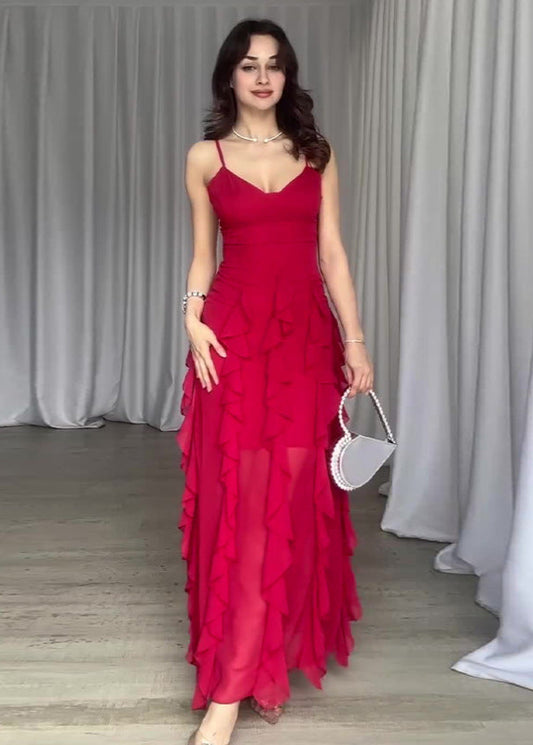 Chic Ruffled Maxi Dress