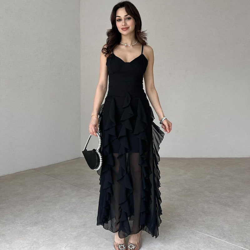 Chic Ruffled Maxi Dress