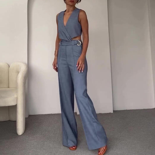 Chic Summer V-Neck Set