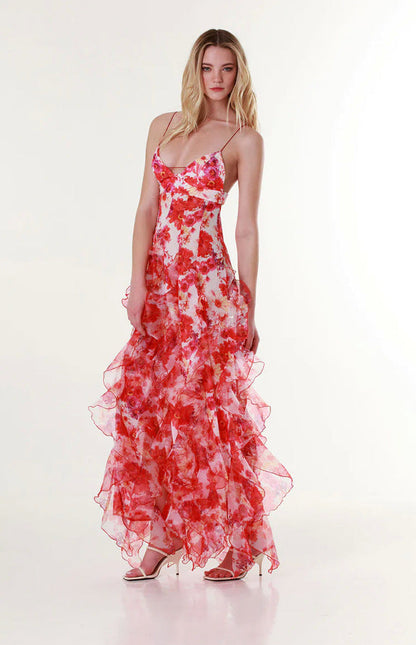 Dreamy Floral Off-Shoulder Gown