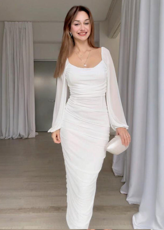 Elegant Pleated Maxi Dress
