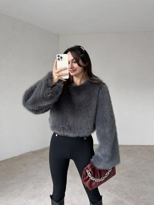 Faux Fur Cozy Sweater