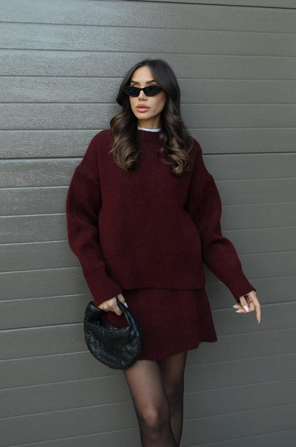 Violet Cozy Knit Outfit