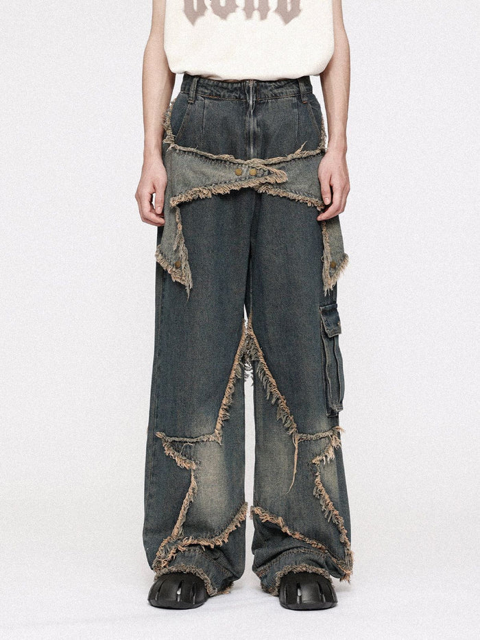 Starry Glam Patchwork Jeans