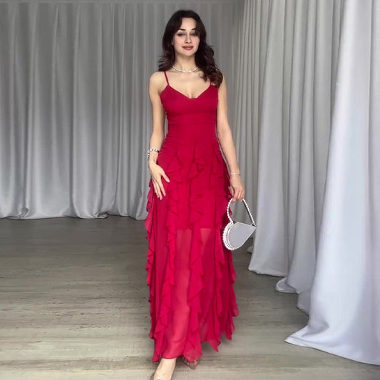 Chic Ruffled Maxi Dress