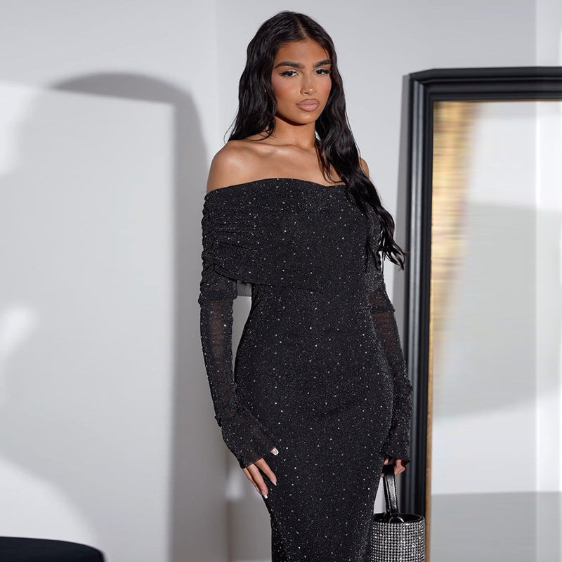 Glimmer Glam One-Shoulder Dress