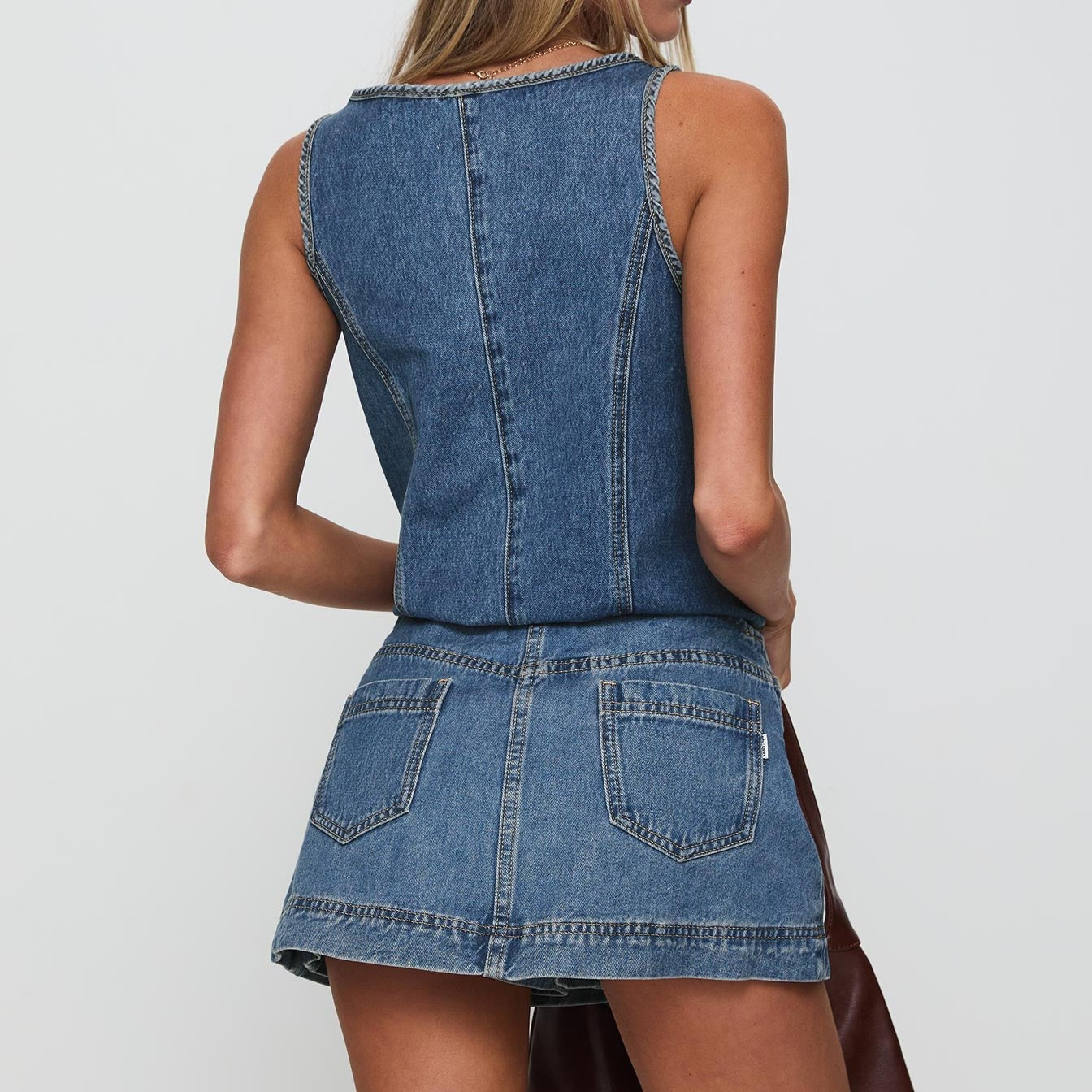 Stylish Denim Skirt Set