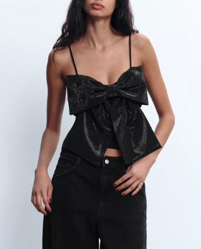 Sparkle Bow Camisole Top