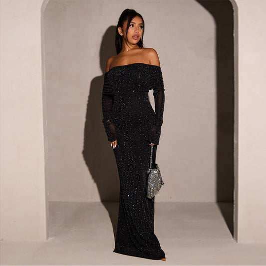 Glimmer Glam One-Shoulder Dress