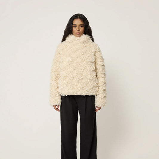 Cozy Chic Faux Fur Sweater