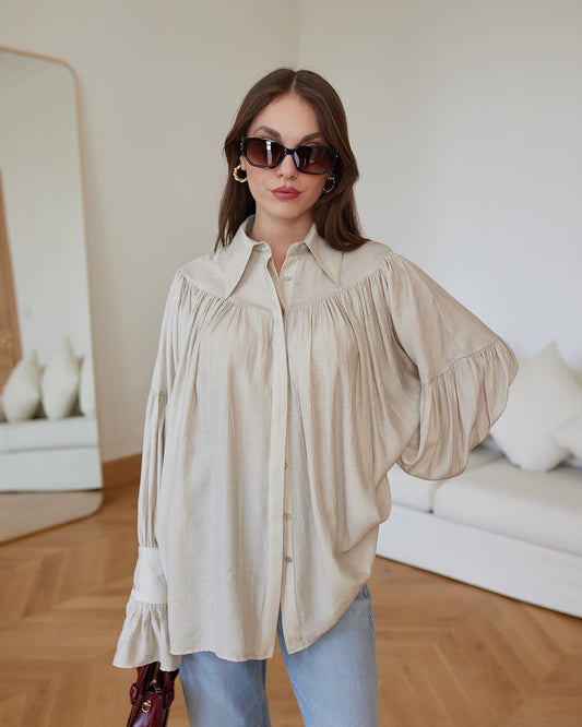 Chic Lantern Sleeve Blouse