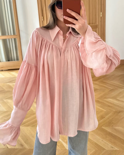 Chic Lantern Sleeve Blouse