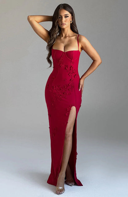 Chic Floral Split Dress
