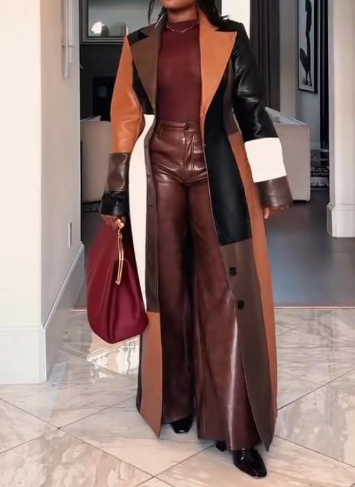 Cozy Chic Leather Coat