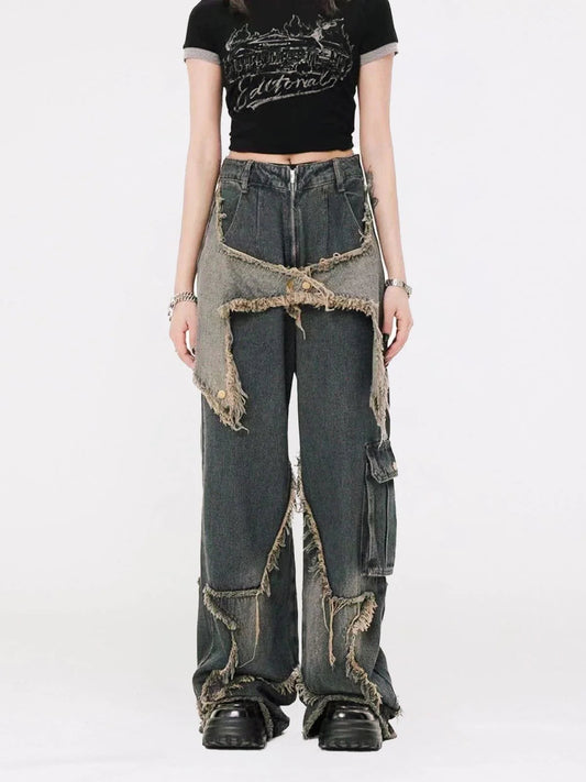 Starry Glam Patchwork Jeans