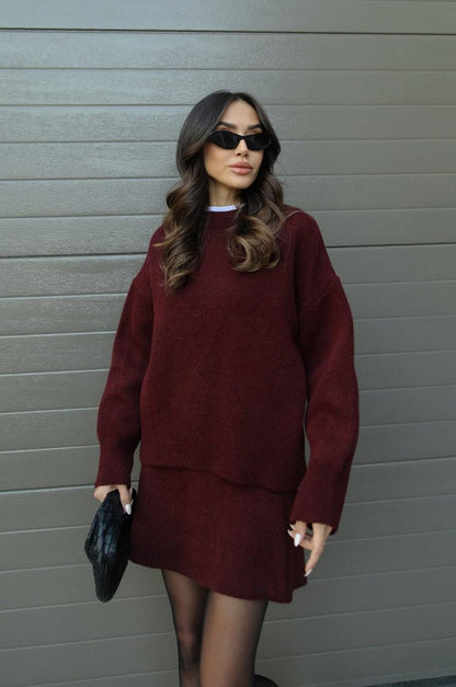 Violet Cozy Knit Outfit